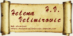 Helena Velimirović vizit kartica